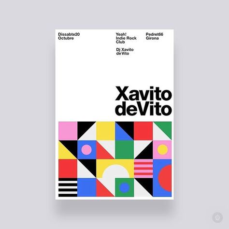 Davito de Vito dj poster for @yeahindierockclub   Daily Inspiration in your feed    Get featured tag your work with #designbot or follow along @design.bot International Typographic Style, Text Poster, Art Studio Design, Graphic Posters, Logo Process, 카드 디자인, Typography Poster Design, Ui Inspiration, Graphic Design Poster