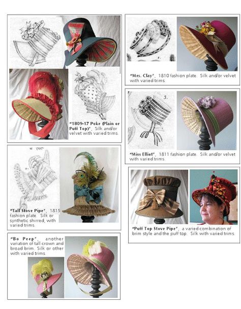 The Bohemian Belle: Lydia Fast Regency Bonnet Workshop Regency Woman, Regency Hats, Regency Bonnet, Historical Hats, Regency Gown, Regency Era Fashion, Victorian Hats, Hat Tutorial, Regency Dress