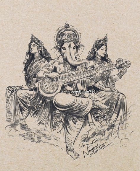 Happy Ganesh Chaturthi 🙏🌺 swipe ➡️ Ganapati Bappa Morya🙏🌸 #ganesha #ganeshchaturthi #ganeshchaturthi2024 Pencil Artwork of #lordganesha #ganpati #ganpatibappamorya 🙏🏻 #ganesh #gajanan drop a ❤️ if you like this video! Follow @pencilman786 👈🏻 if you like my #artwork #artworks #inspired #admiration #admirer @instagram @creators #instagram #instagood #explorepage #explore #fyp #foryou #bhyp #viral #trending #foryoupage #instagram #pencilman786 [ Ganesha, Lord Ganesh, Ganesh Chatur... Diwali Sketch Pencil, Ganpati Sketch Pencil, Ganesha Art Sketch, Diwali Sketch, Diwali Artwork, Fast Sketching, Ganesh Sketch, Lord Ganesha Drawing, Lord Krishna Drawing