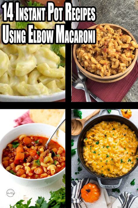 Instant Pot Elbow Macaroni, Recipes With Macaroni Noodles, Elbow Macaroni Recipes, Creamy Chicken Pasta Recipes, Taco Pasta Recipes, Macaroni Soup, Pasta E Fagioli Soup, Hearty Soup Recipes, Minestrone Soup Recipe