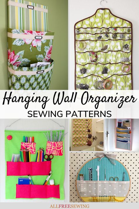 Wall Organizer Diy, Hanging Storage Pockets, Wall Pocket Organizer, Diy Storage Ideas, Hanging Wall Organizer, Wall Hanging Storage, Creative Storage Solutions, Free Sewing Patterns, Wall Organizer