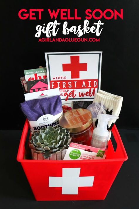 My friend had surgery recently–and I wanted to get her a get well soon basket-Which resulted in me making printables…which resulted in my writing up this post! For the record–I can do things without posting about them! This basket can be for colds/flu and even surgeries! The red basket is from the dollar store and … Road Trip Basket, Wellness Basket, Get Well Soon Gift Basket, Get Well Soon Basket, Get Well Baskets, Get Well Gift Baskets, Date Night Gifts, Red Basket, Surgery Gift