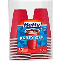 Check this out! Red Plastic Cups, America Party, Thanksgiving Dinner Party, Plastic Party Cups, Anna Lee, Party Stand, Drinking Party, Red Cups, Red Party