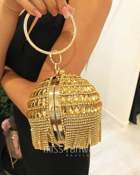 Statement Clutch Bag, Trending Flats, Statement Clutch, Round Purse, I Love Your, Party Heels, Statement Bag, Gold Bag, Circle Shape