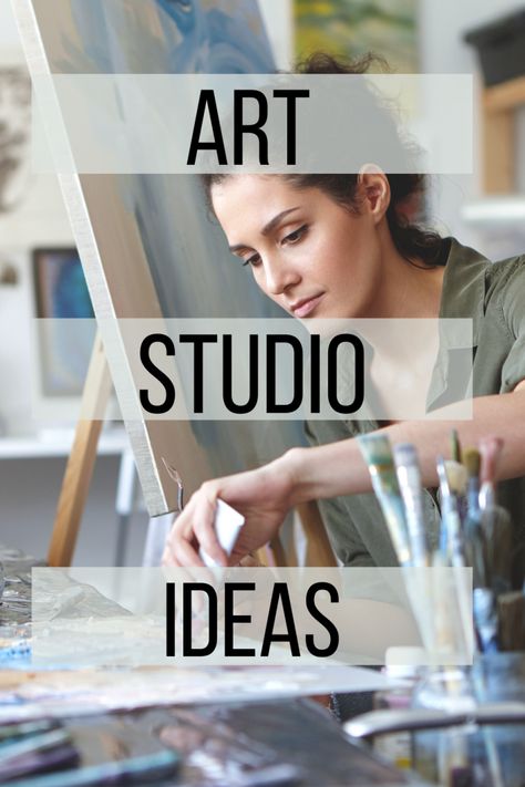 The Best 12 Art Studio Ideas For Every Space and Budget - Signed Laura Dabney Woman Artist Aesthetic, Art Studio Design Ideas Small Spaces, Sunroom Art Studio Ideas, Home Art Studio Aesthetic, Painting Studio Workspaces, Basement Art Studio Ideas, Painting Studio Aesthetic, Art Corner Studio, Tiny Art Studio Space