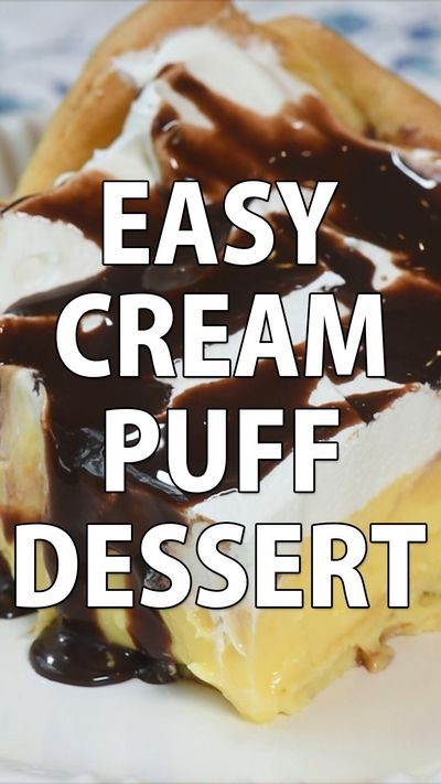 If you are fan of cream puffs you are going to LOVE this Easy Cream Puff Dessert. It�s a seriously impressive but incredibly easy make-ahead dessert that is a great choice for any gathering. #creampuffs #easydessert #dessertrecipe #desserts Cream Puffs Recipe Easy, Cream Puff Dessert, Sautéed Cabbage, Cream Puffs Easy, Chicken Tamale, Cream Puff Cakes, Tamale Casserole, Puff Dessert, Tortilla Pinwheels