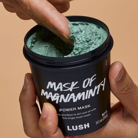 Lush Mask, Mask Of Magnaminty, Lush Face Mask, Sea Salt Shampoo, Tea Tree Toner, Lush Cosmetics, Body Mask, Gold Mask, Cleansing Face