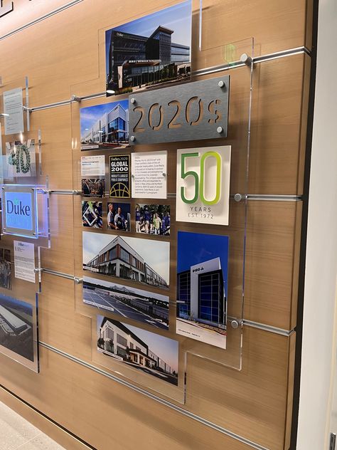 Corporate Timeline Wall Displays & Decals | Indianapolis, IN Timeline Display, Corporate Timeline, Company Timeline, Timeline Wall, Business Timeline, History Wall, Wall Displays, Interior Signs, Corporate Image