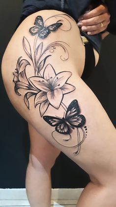 You know what's worse than having a messed up tattoo design on your skin forever? Getting called out about that epic fail online. Thigh Tats For Women Butterfly, Female Leg Tattoos Thigh Piece, Tattoos For Women Flowers, Hip Tattoos Women, Leg Tattoos Women, Pretty Tattoos For Women, Dope Tattoos For Women, Thigh Tattoos Women, Cute Tattoos For Women