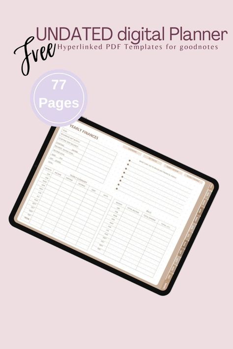 FREE UNDATED DIGITAL PLANNER WITH A PRAYER JOURNAL PAGE officeplanner #workplannerprintable #free2025planner #bestteacherplanners Digital Planner Template Free, Undated Digital Planner, Planner Setup, Paper Planner, Daily Planner Pages, Perfect Planner, Digital Calendar, Planner Templates, Planner Inspiration