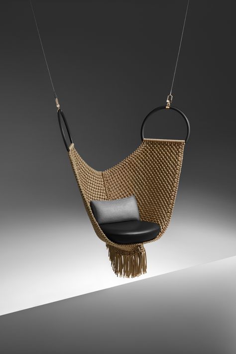 Hanging Furniture, Patricia Urquiola, Diy Chair, Leather Furniture, Cool Chairs, Furniture Inspiration, Redo Furniture, Classic Furniture, Swinging Chair