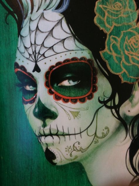 Day of the Dead Halloween Makeup Sylvia Ji, Carnaval Make-up, Day Of The Dead Girl, Halloweenský Makeup, Den Mrtvých, Dead Makeup, Day Of The Dead Art, Sugar Skull Makeup, Mexican Skulls