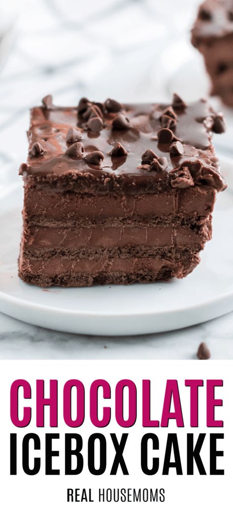 Chocolate Icebox Cake, Icebox Cake Recipes, Mousse Chocolate, Chocolate Graham Crackers, Summer Baking, Bake Recipes, Icebox Cake, No Cook Desserts, Triple Chocolate