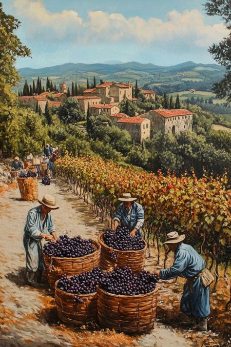 Experience the Wine Harvest in Tuscany, Italy🍇 Autumn is the perfect time to visit Tuscany for the wine harvest. Enjoy vineyard tours, wine tastings, and picturesque countryside views. 🌿🍷 #WineHarvest #AutumnTravel #Tuscany #Italy Tuscany Italy Countryside, Tuscany Vineyard, Italy Countryside, Italian Vineyard, Tuscany Wine, Cycling Inspiration, Vineyard Tour, Tuscany Landscape, Piedmont Italy