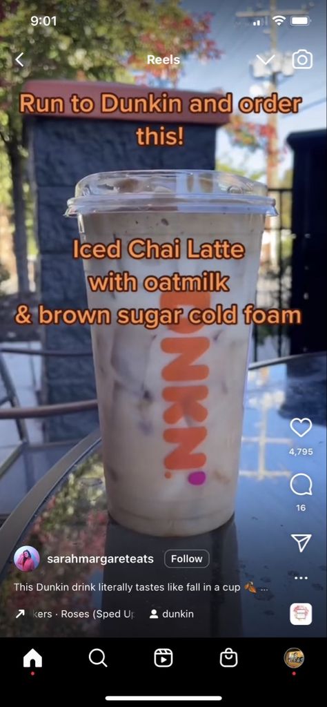 Best Iced Coffee From Dunkin Order, Drinks To Try At Dunkin, Dunken Doughnuts Drinks, Dunkin Chai Latte Order, Dunkin’ Donut Drinks, Best Dunkin Drinks, Dunkin Fall Drinks, Dunkin Secret Menu Drinks, Dunkin Drinks To Try