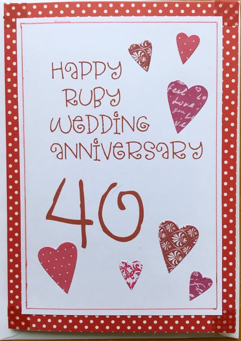 Fifth Wedding Anniversary, Make Wedding Invitations, Anniversary Diy, Anniversary Cards For Wife, Anniversary Scrapbook, Anniversary Cards Handmade, Anniversary Cards For Husband, Ruby Anniversary, Ruby Wedding Anniversary