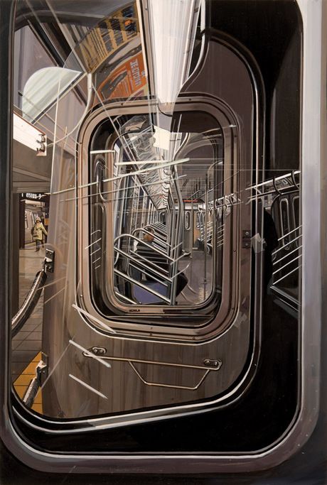 Richard Estes, Portland Museum Of Art, Voyage New York, Hyper Realistic Paintings, Subway Train, Gcse Art, Realistic Paintings, Wow Art, A Level Art