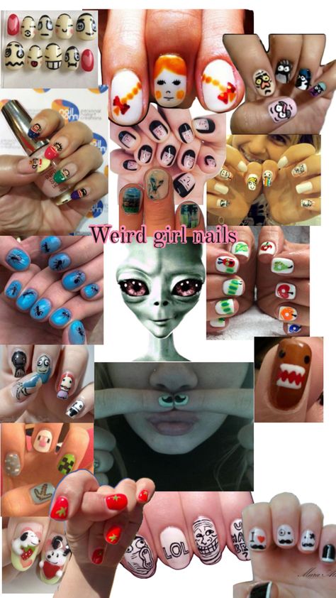 Weird Girl, Girl Nails, Girls Nails, Nails