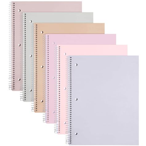 PRICES MAY VARY. Wide Ruled Notebooks 3 Subject: the bundle includes 6 pieces of 3 subject notebooks for school, each wide ruled notebook is constructed of 150 double sided sheets; Whether you're a student, teacher, or office worker looking for a trusty writing companion, this pack of notebooks is ideal for you Adequate Space: the color wide rule notebooks measure about 8.5 x 11 inches/ 21.6 x 28 cm and have enough space for writing or sketching; There are plastic dividers to keep subjects arran School Necessities Aesthetic, Cute School Things, Cute Note Books For School, Cute School Notebooks, Best Notebooks For School, School Notebooks Ideas, Premed Notes, Trendy School Supplies, Thing For School