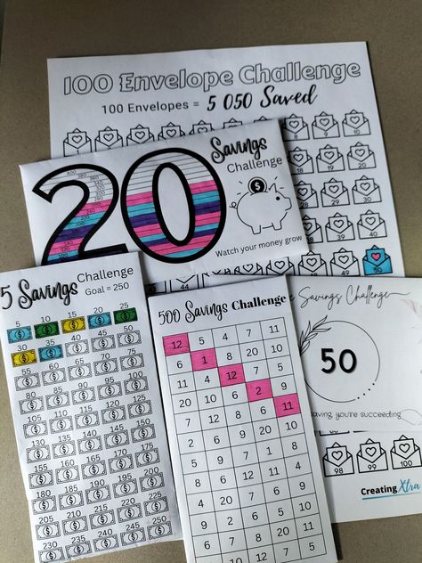 DIY Savings challenges and savings envelopes to help you start saving and reach your goals. Download any of the pdf files for free. Savings Envelopes, Boulet Journal, Money Saving Techniques, Savings Challenges, Saving Techniques, Saving Challenge, Money Challenge, Budget Saving, Reach Your Goals