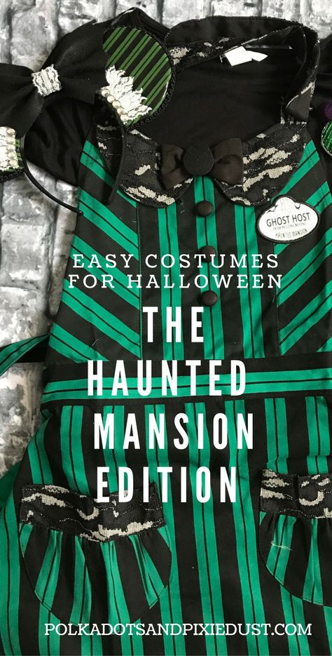 Grim Grinning Ghosts Costume, Haunted Mansion Maid Outfit, Haunted Mansion House Exterior, Trunk Or Treat Ideas For Cars Haunted Mansion, Haunted Mansion Running Costume, Haunted Mansion Makeup Looks, Haunted Mansion Doom Buggy Diy, Diy Haunted Mansion Costume, Haunted Mansion Classroom Door