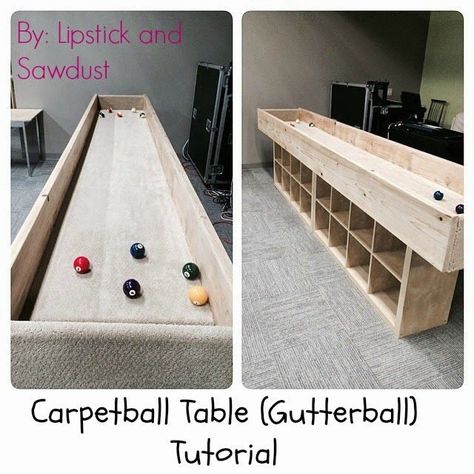 Carpetball Table. Carpet Ball tutorial by Lipstick and sawdust. Carpet Ball Table, Carpet Ball, Diy Yard Games, Youth Rooms, Bar Stuff, Building Things, Shuffleboard Table, Build A Playhouse, Youth Room