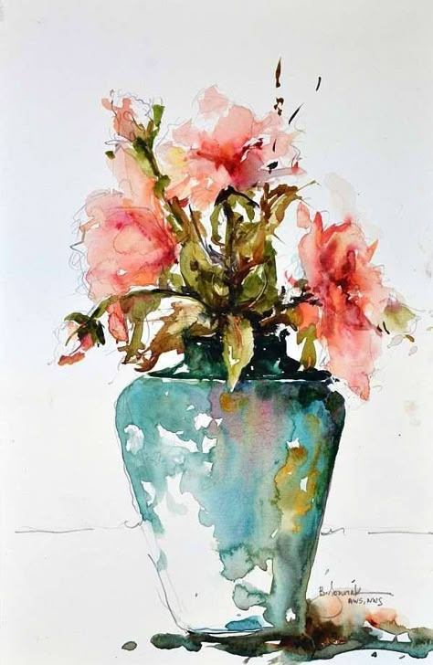 The Watercolour Log: Watercolour Paintings 44 Akvarel Illustration, Painting Of Flowers, Watercolour Inspiration, Loose Watercolor, Watercolor Painting Techniques, Watercolor Flower Art, Seni Cat Air, 수채화 그림, Watercolor Flowers Paintings