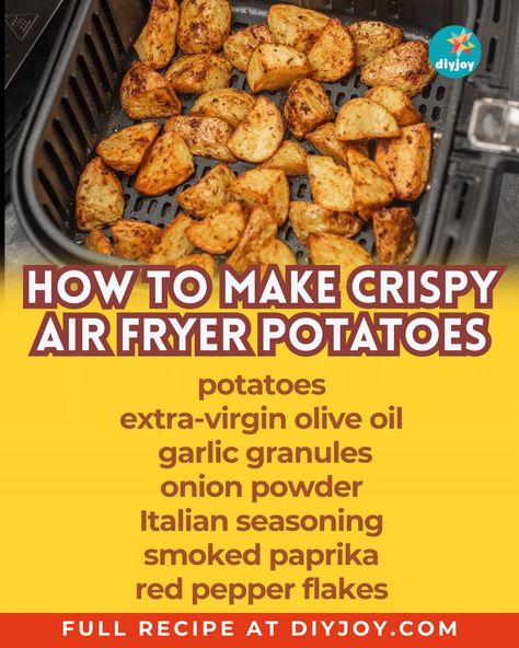 How to Make Crispy Air Fryer Potatoes Fried Potatoes In Air Fryer, Crispy Fried Potatoes, Potatoes In Air Fryer, Air Fryer Potatoes, Baby Potato Recipes, Pan Fried Potatoes, Air Fryer Potato, Quick Appetizer, Potatoes Easy