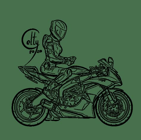 Kawasaki Ninja Sketch, Kawasaki Ninja Drawing, Kawasaki Ninja H2r Drawing, Kawasaki Drawing, Red Kawasaki Ninja, Ninjas Art, Kawasaki Tattoo, Bike Reference, Kawasaki Logo