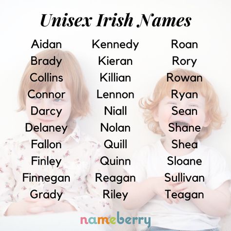 Irish Last Names, Irish Baby Girl Names, Irish Girl Names, Irish Boy Names, Unisex Names, Oc Names, Southern Baby Names, Irish Surnames, Fantasy Character Names