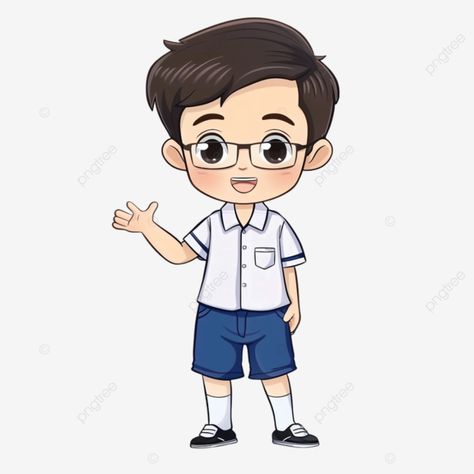 thai student glasses school uniform boy School Boy Drawing, Student Clipart, Boy Uniform, Uniform School, Boy Drawing, Boys School Uniform, Cartoon Boy, School Boy, Free Png