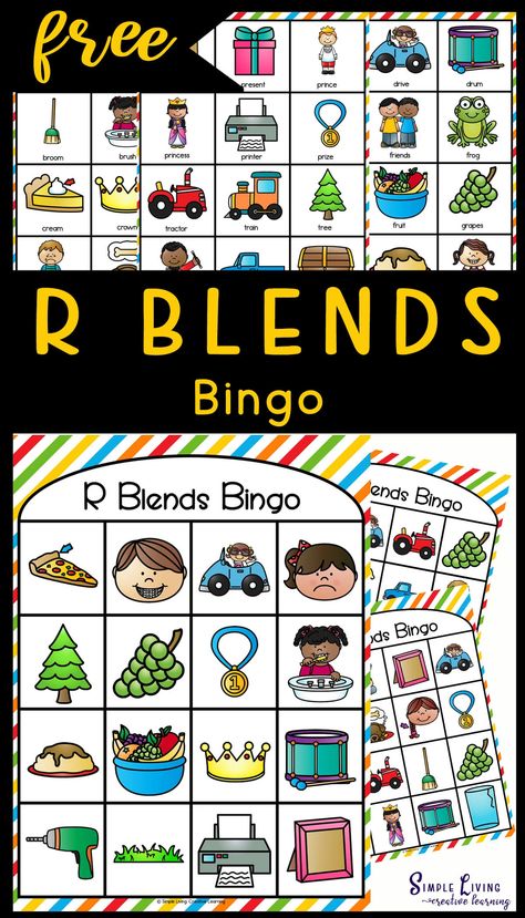 R Blends Bingo R Blends Anchor Chart, R Blends Activities, Blends Anchor Chart, Speech Language Pathology Activities, Consonant Blends Activities, Literacy Groups, Summer School Activities, R Blends, Grade 1 Reading