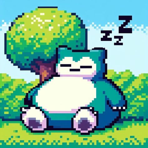 Snorlax en PIxel Art Pokemon Snorlax Wallpaper, Cute Pixel Icons, Snorlax Pixel Art, Cool Pfp Icons, Snorlax Icon, Science Pixel Art, Pokemon Art Wallpaper, Snorlax Pfp, Cute Pokemon Pfp