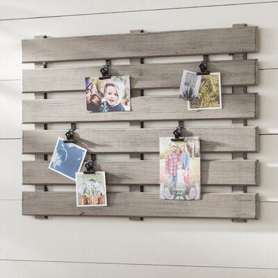 Laurel Foundry Modern Farmhouse Sabina Pallet Picture Frame | Wayfair Diy Pallet Decoration, Pallet Picture Frames, Pallet Pictures, Picture Collages, Pallet Wall Decor, Diy Collage, Patio Art, Pallet Lounge, Pallet Bar Diy