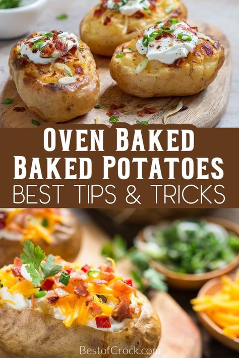 Baked Potatoes In Oven, How To Bake Potatoes, Best Baked Potatoes, Baked Potatoes In The Oven, Cooking Baked Potatoes, Potatoes In The Oven, Easy Baked Potato, Best Baked Potato, Potatoes Baked