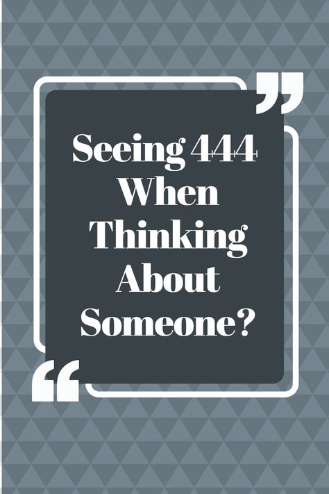 Have you ever looked at a clock and seen the numbers 444, only to think about a certain someone? This can be an incredibly powerful experience and could potentially be a sign from the universe. 444 is a powerful spiritual number that has been known to bring forth feelings of love, protection, and guidance. In this article, we'll explore the deeper meaning of seeing 444 when thinking of someone and how it can affect your life. 444 Spiritual Meaning, 444 Meaning Love, Meaning Of 444, 44 Meaning, Thinking About Someone, 444 Meaning, A Sign From The Universe, Sign From The Universe, Seeing 444