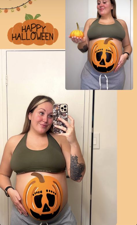 Halloween Bump Painting, Halloween Baby Bump Belly Painting, Pregnant Belly Halloween Paint, Pumpkin Pregnant Belly, Pumpkin Belly Pregnant, Halloween Belly Painting Pregnant, Halloween Belly Painting, Pumpkin Belly Painting, Cute Pregnant Halloween Costumes