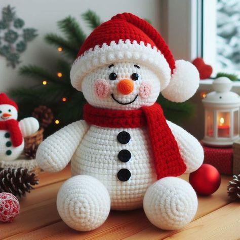 How To Crochet A Snowman Free Pattern, Large Snowman Crochet Pattern, Crochet A Snowman, Crochet Snowman Head Free Pattern, Crocheted Gingerbread Man Patterns, Crochet Snowflake Amigurumi, Arugami Crochet Pattern Free Christmas, Crochet Amigurumi Snowman, Amigurumi Free Pattern Snowman