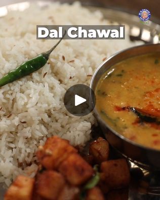 Dal Chawal | How To Make Dal Rice | Yellow Dal & Jeera Rice | Traditional Veg Recipe By Chef Varun | Nothing can beat the comfort of Dal Rice. Try our recipe today. 
Varun Inamdar 

Ingredients :
For Yellow Dal 
- 1 cup Pigeon Lentils (Washed & Soaked)
-... | By Rajshri Food | Today you guess by now I am
making dal chawal and it's not just dal chawal. I am making
dal and chira rice. What I am using for a classic dal call it
dal tarka call it dal fry. This is dal or pigeon lentils.
Turmeric to begin with. Well this is for that nice vibrant
yellow colour and with this salt, two cups of water. And
this needs to be cooked at least under four whistles or
till the dal is nice and mushy. Let's move this aside. Let this
continue to boil in bubble. What you need to do is wash
this again at least tw Dal Tarka, Yellow Dal, Dal Chawal, Fire Recipes, Moong Dal Recipe, Dal Rice, Dhal Recipe, Dal Fry, Veg Recipe