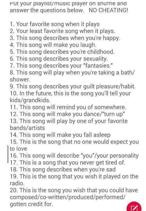 Music Shuffle Game Music Challenge, Oc Challenge, Song Challenge, What To Do When Bored, Song Suggestions, Sleepover Things To Do, Music Recommendations, Things To Do When Bored, Music Mood