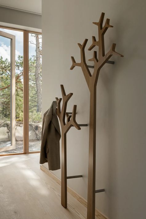 تصميم للمنزل العصري, Coat Stand, Home Entrance Decor, Coat Stands, Entrance Decor, Decor Minimalist, Tree Wall, تصميم داخلي, Coat Rack