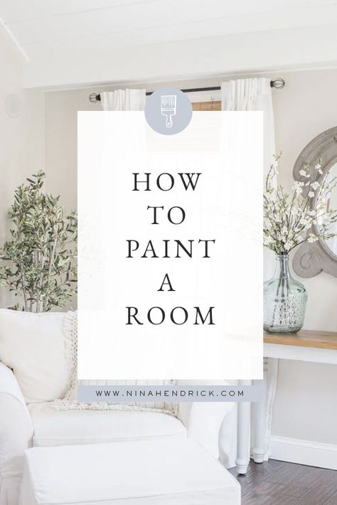 Get the best tips and tricks for how to paint a room from an experienced DIYer and designer who has painted every single room in her home. #Painting #HowToPaint #PaintingTips Home Painting Tips, Interior Painting Tips, Painting Tips And Tricks, Wall Painting Ideas Creative, House Beautiful Kitchens, Home Painting, Farmhouse Inspiration, Interior Design Color, Single Room