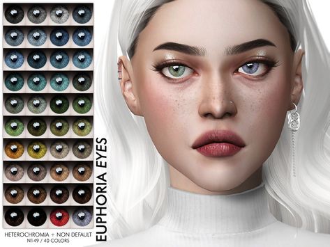 The Sims Resource - Euphoria Eyes N149 NON-DEFAULT + HETEROCHROMIA Sims4 Heterochromia, Non Default Eyes Sims 4, Ts4 Default Eyes, Sims 4 Cc Eyes Default Replacement, Sims 4 Heterochromia, Sims 4 Heterochromia Eyes, Sims 4 Cc Default Eyes, Sims 4 Default Eyes, Euphoria Eyes