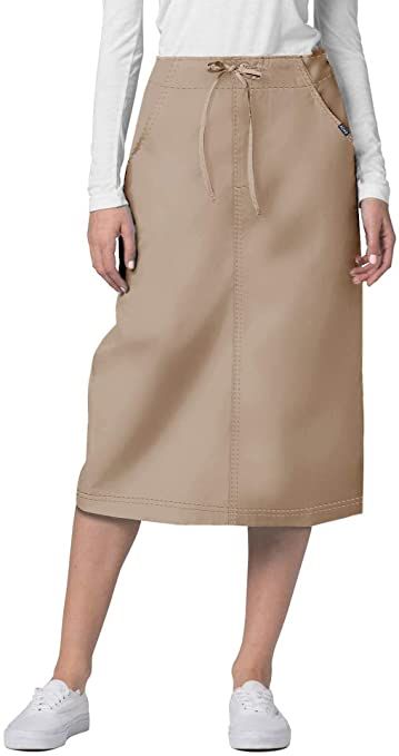 Amazon.com: Adar Universal Scrub Skirts for Women - Mid-Calf Drawstring Scrub Skirt: Clothing Scrub Skirt, Scrub Skirts, Casual Summer Skirt, Blue Scrubs, Safety Clothing, Medical Uniforms, Fashion Mask, Womens Scrubs, Skirts For Women