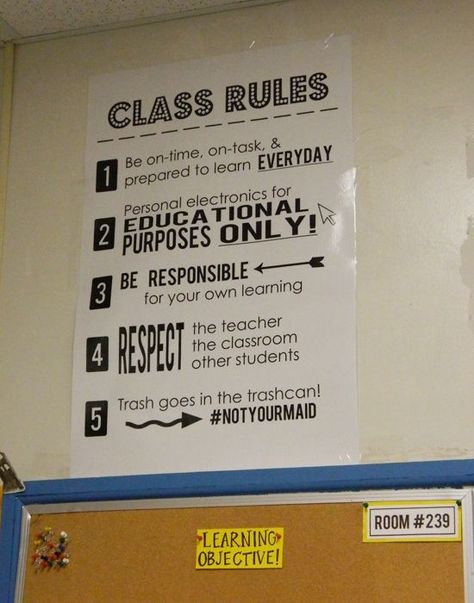 Rules Poster, Class Rules, High School Classroom, Middle School Classroom, English Classroom, Teaching And Learning, Teaching Middle School, Teaching High School, Classroom Rules