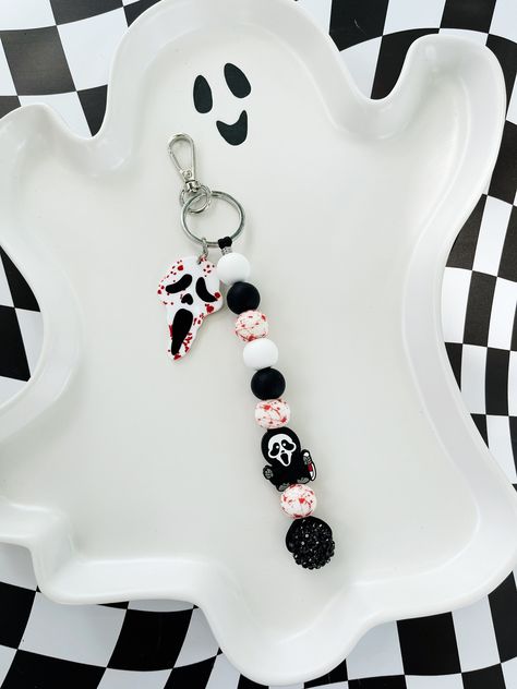 Weird Keychains, Ghost Mask, Kei Visual, Phone Charms, Phone Charm, Eclectic Decor, Key Rings, Key Ring, Keychains