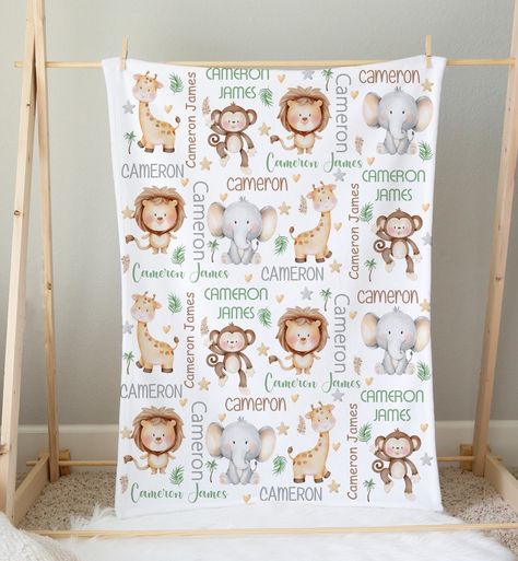 September Baby Showers, Safari Baby Blanket, Safari Baby Boy, Baby Blanket Personalized, Baby Boy Blanket, Boy Blanket, Custom Baby Blanket, Animal Blanket, Personalized Baby Boy