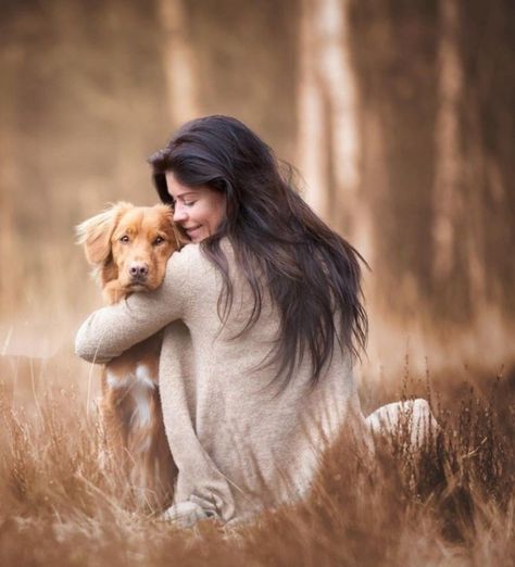 Dog And Human Fall Photos, Human And Dog Photography, Lady And Dog Photography, Fall Puppy Picture Ideas, How To Pose With Dogs For Pictures, Old Dog Photoshoot Ideas, Cute Pictures With Your Dog, Dog And Mom Pictures, Doggie Photoshoot Ideas