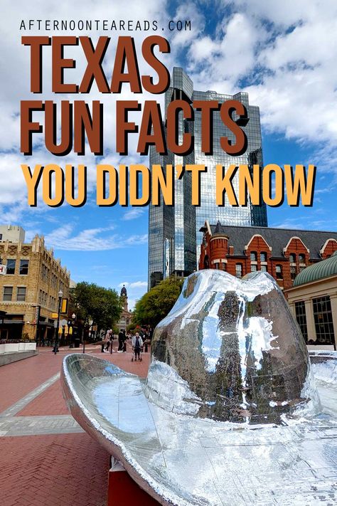 a giant disco cowboy hat in the middle of the street with red brick road leading towards a courthouse in the background in a Texas city - Fort Worth Texas Facts, Interesting Fun Facts, Texas Party, Texas Bucket List, Texas Humor, Social Studies Education, Only In Texas, Travel Texas, Texas Weather