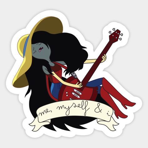 Marceline Sticker, Adventure Time Marceline, Cool Stickers, Looney Tunes, Print Stickers, Adventure Time, Sticker Design, Origami, Darth Vader